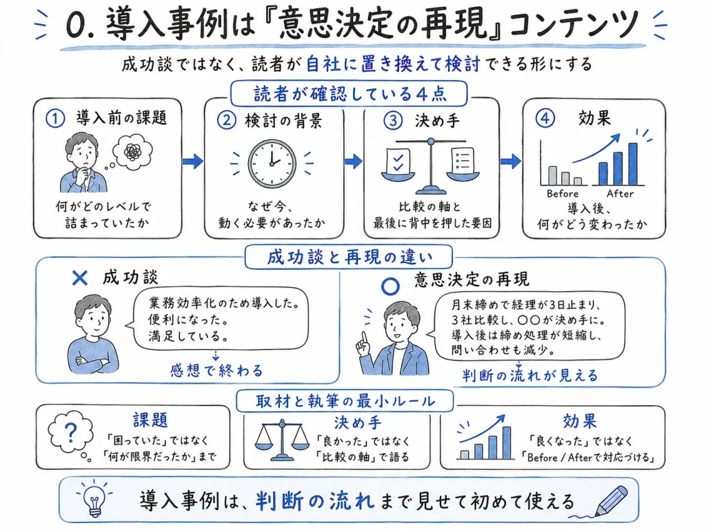 導入事例制作 完全ガイド_ビズログ_導入事例は「意思決定の再現」コンテンツ